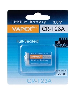 VAPEX CR-123A Lítium CR123A méretű Li-MnO2 elem