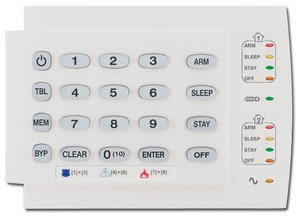 PARADOX K10H 10 zónás vezetékes LED kezelő