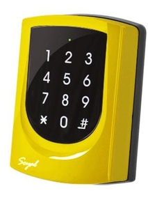 SOYAL AR-725K Mifare Kártyaolvasó és kódbillentyűzet hálózathoz vagy önálló vezérlőkhöz sárga