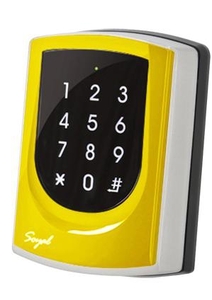 SOYAL AR-725KM Mifare Kártyaolvasó és kódbillentyűzet hálózathoz/önálló vezérlőkhöz sárga