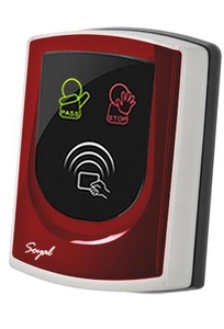 SOYAL AR-725UDM Kártyaolvasó hálózati központokhoz vagy önálló vezérlőkhöz piros