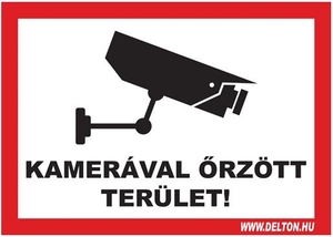 Matrica 3 A4 KAMERÁVAL őRZÖTT TERÜLET