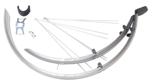 BIKEFUN Sárvédő MTB alu-plastic ezüst-karbon-ezüst OR58S-C-S