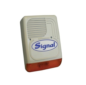 SIGNAL PS-128 AL 7 hangú Kültéri hang-fényjelző szabotázsvédett fémházban PS128AL