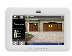 PARADOX TM50 fehér Multifunkciós érintőképernyős TFT kezelő