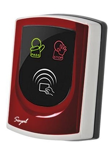 SOYAL AR-725UDM-W Kártyaolvasó hálózati központokhoz vagy önálló vezérlőkhöz piros