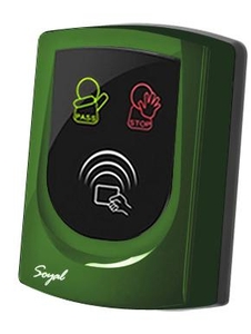 SOYAL AR-725UD-W Közelítőkártyás segédolvasó beléptetőrendszerekhez zöld