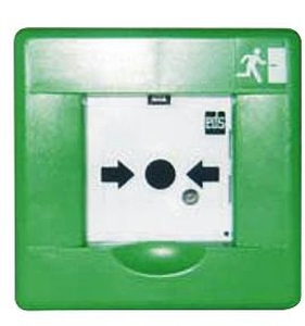 EDS ACB Kilépési nyomógomb kézi jelzésadó zöld 113105