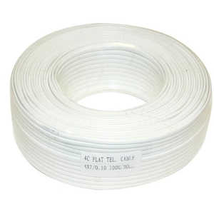 TM-KL 4C 4 erű lapos fehér 100 m távközléstechnikai vezeték