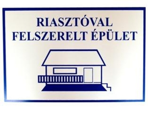 JKH Tábla műanyag A4 RIASZTÓVAL FELSZERELT ÉPÜLET 3427106