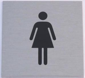 JKH Tábla alu öntapadós 60 x 60 mm NőI WC 3427172