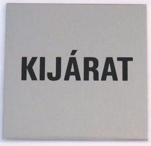 JKH Tábla alu öntapadós 60 x 60 mm KIJÁRAT 3427180