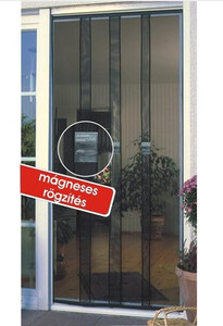 JKH Rovarvédő függöny üvegszálas mágneses 3 részes sínes 90 x 215 fekete 8911327