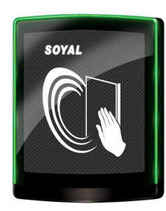 SOYAL AR-PB-888BI-GR Esztétikus infravörös érintésnélküli süllyesztett nyomógomb zöld/piros