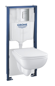 Grohe Solido Alpin fehér 5 az 1-ben WC szett, 1,13 méteres telepítési magasság - Gr.39817000