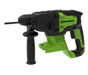 Fúró-vésőkalapács akkumulátoros Greenworks GD24SDS2 24v, ütőerő 2 j, sds, akku és töltő nélkül 3803007-GW