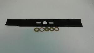 Fűnyíró kés  400 mm, univerzális egyenes, betétgyűrűvel utángyártott MOG919/R