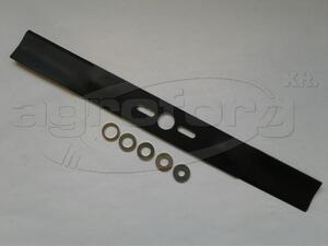 Fűnyíró kés  480 mm, univerzális egyenes, betétgyűrűvel utángyártott MOG922/R