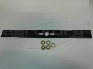 Fűnyíró kés  530 mm, univerzális egyenes, betétgyűrűvel utángyártott MOG924/R