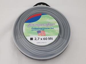 Damil 2.7mm szögletes   60 méter alu olasz FIN/T/2.7/0.5/SZ/A/B