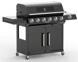 Riwall RGG 61 EXL prémium gázüzemű grillsütő 24 kW, 6+1 gázégővel - GB01A2401116B_hu