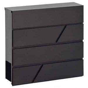 Picco Mario modern postaláda újságtartóval Fekete