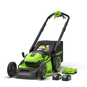 Fűnyíró fűgyűjtős akkumulátoros készlet Greenworks MO48L424-01 akku és töltővel 2520007UD-GW