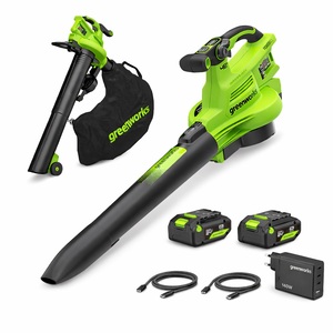 Lombfúvó-szívó akkumulátoros Greenworks BL48L421-01 akkumulátorral és töltővel 2409207UD-GW