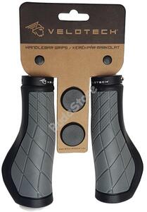 VELOTECH ERGO 136,5mm kerékpár markolat feketes/szürke 27375