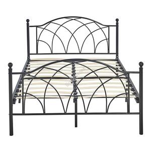 Fém ágykeret ajándék ágyráccsal 180x200cm fekete Lotti HOP1001135-1