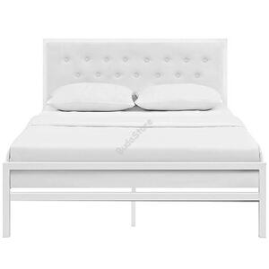 Fém ágykeret ajándék ágyráccsal 180x200cm fehér Hanna HOP1001139-2