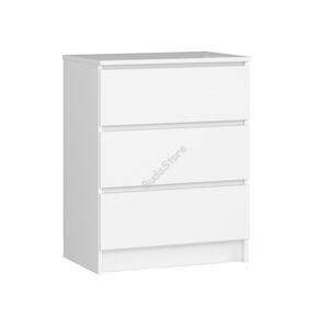 3-fiókos komód fehér 60x77x40cm HOP1001527