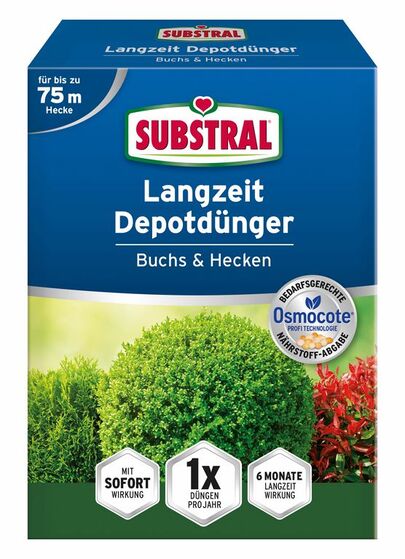 Substral Osmocote trágya buxus /tuják/fenyőfélék és sövénynöv. számára 1,5 kg - 732221