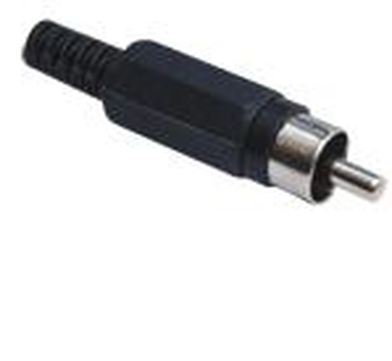 RCA dugó műanyag fekete