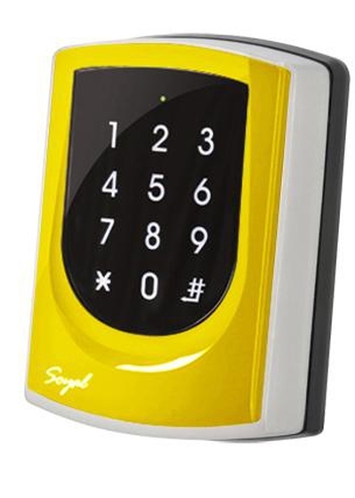 SOYAL AR-725HM Mifare Önálló vagy hálózati vezérlő sárga fémkeret 106274