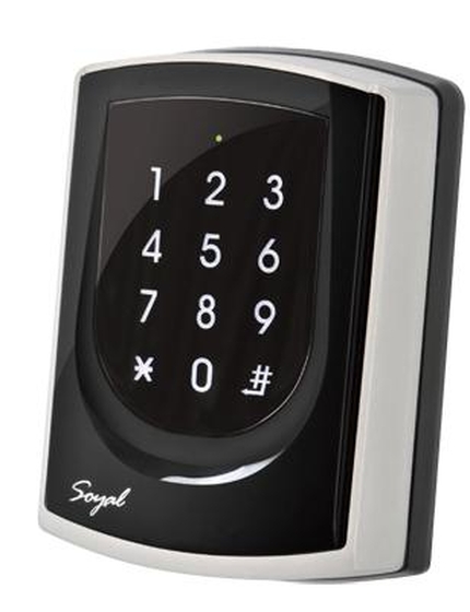 SOYAL AR-725KM Kártyaolvasó és kódbillentyűzet hálózathoz vagy önálló vezérlőkhöz fekete
