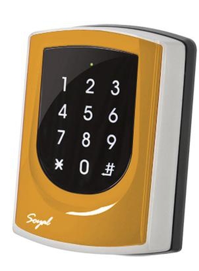 SOYAL AR-725KM Mifare Kártyaolvasó és kódbillentyűzet hálózathoz/önálló vezérlőkhöz narancs