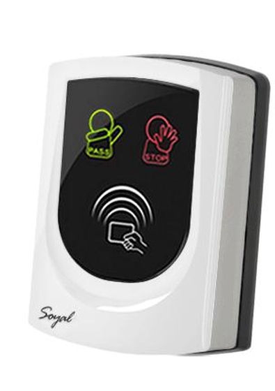 SOYAL AR-725UD Közelítőkártyás segédolvasó beléptetőrendszerekhez gyöngyház fehér