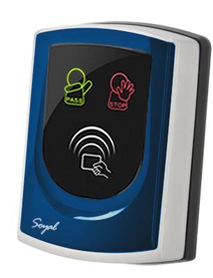 SOYAL AR-725UDM Kártyaolvasó hálózati központokhoz vagy önálló vezérlőkhöz kék