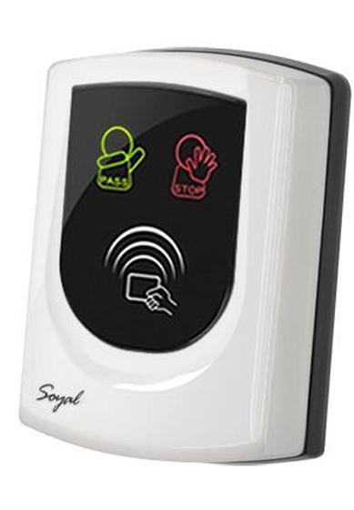 SOYAL AR-725UDM Kártyaolvasó hálózati központokhoz vagy önálló vezérlőkhöz gyöngyház fehér