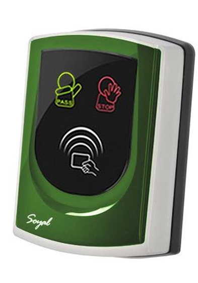 SOYAL AR-725UDM Kártyaolvasó hálózati központokhoz vagy önálló vezérlőkhöz zöld