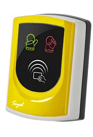 SOYAL AR-725UDM Kártyaolvasó hálózati központokhoz vagy önálló vezérlőkhöz sárga