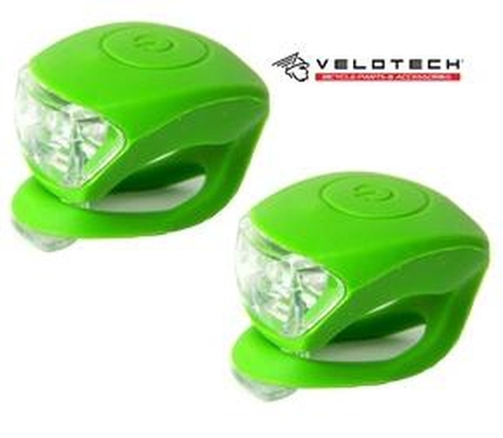 VELOTECH Villogó szett 2LED zöld 34686