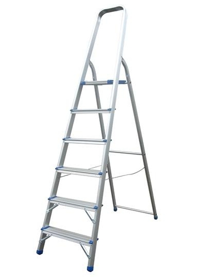 JKH 5 + 1 fokos alumínium háztartási létra fellépővel 8922168