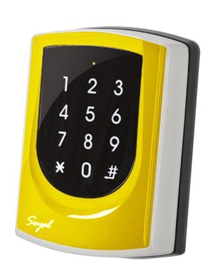 SOYAL AR-725ED-M Mifare Önálló 2 ajtós vezérlő sárga fémkeret 109808
