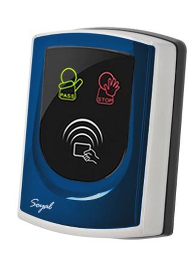 SOYAL AR-725UBM-W Közelítőkártyás segédolvasó beléptetőrendszerekhez kék