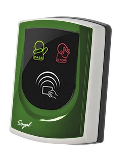 SOYAL AR-725UBM-W Közelítőkártyás segédolvasó beléptetőrendszerekhez zöld