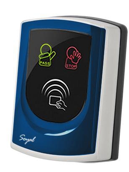 SOYAL AR-725UDM-W Kártyaolvasó hálózati központokhoz vagy önálló vezérlőkhöz kék