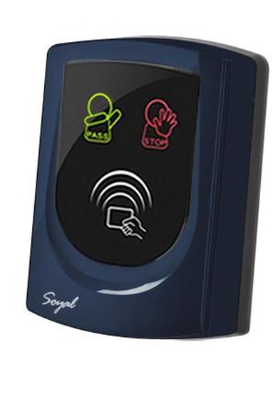 SOYAL AR-725UB-W Közelítőkártyás segédolvasó beléptetőrendszerekhez kék
