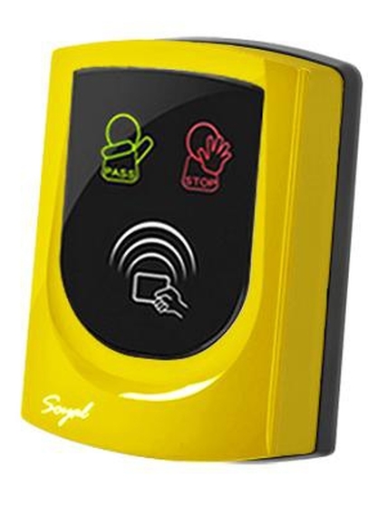 SOYAL AR-725UD-W Közelítőkártyás segédolvasó beléptetőrendszerekhez sárga